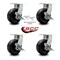 Service Caster 8 Inch Extra Heavy Duty Phenolic Wheel Caster Brakes 2 Swivel Locks SCC, 4PK SCC-KP92S830-PHR-SLB-BSL-2-SLB-2 - alternate 2